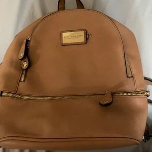 andrew marc brown leather mini backpack